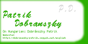 patrik dobranszky business card